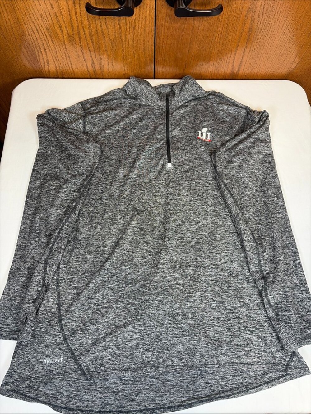Nike 1/4 Zip Super Bowl LI Pullover NE Patriots ATL Falcons Sweatshirt Men's XXL